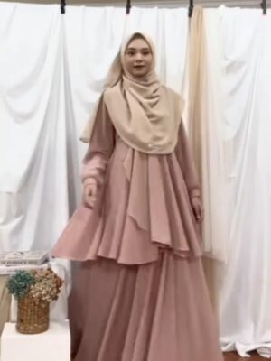 Dubai Cherry Borka with Hijab nurayat fashion