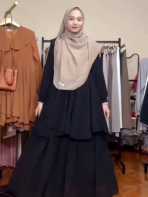 Dubai Cherry Borka with Hijab nurayat fashion